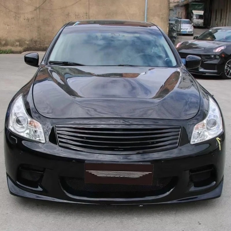 GTS Style Carbon Fiber Hood for  G37 G25 Q40 4-Door Bonnet Body Kit with New Condition and Included Bolts
